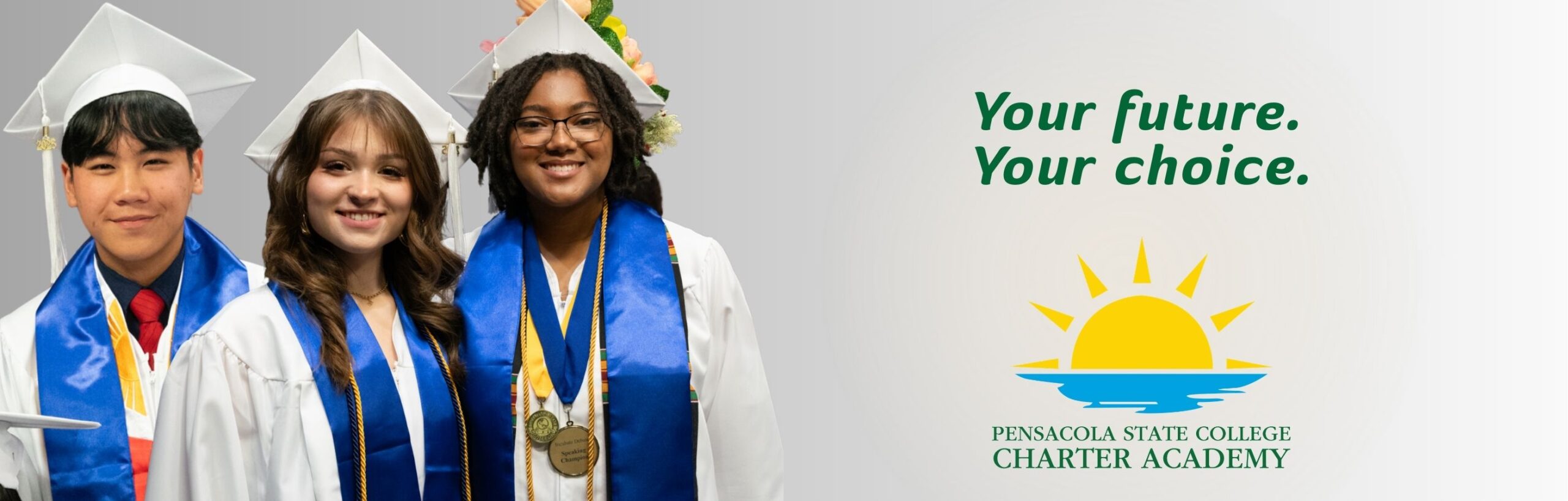 Pensacola State College Charter Academy hero image with students